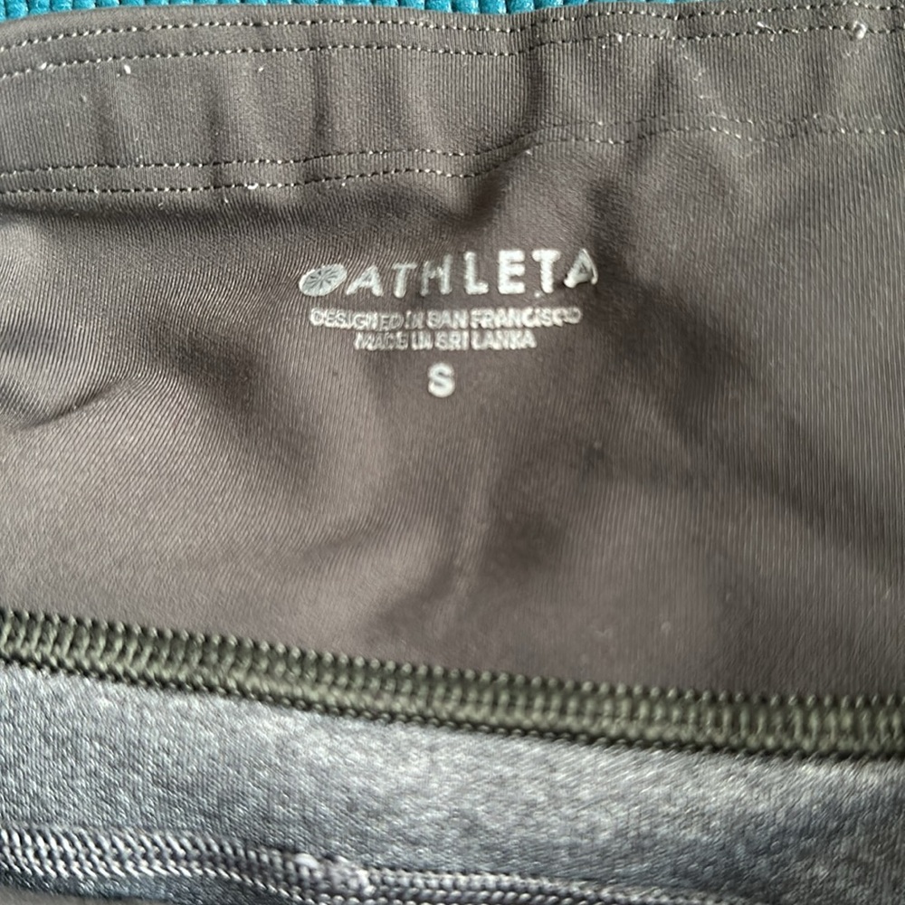 Athleta All In Structure 7/8 Tight Leggings Arbor Olive Green Gray Pocket Small - Picture 9 of 11